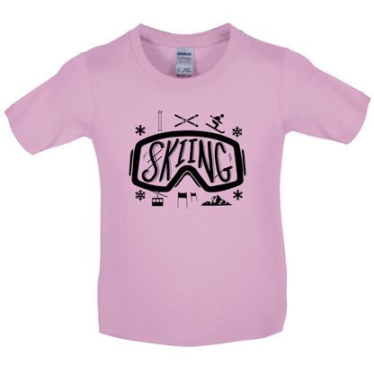 Skiing Goggles Kids T Shirt