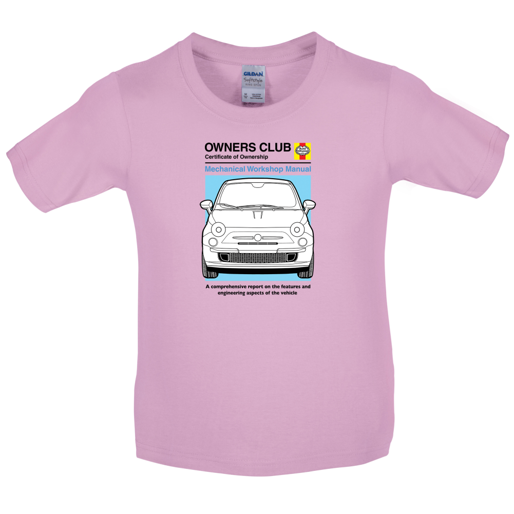 Car Owners Manual Fiat 500 Kids T Shirt