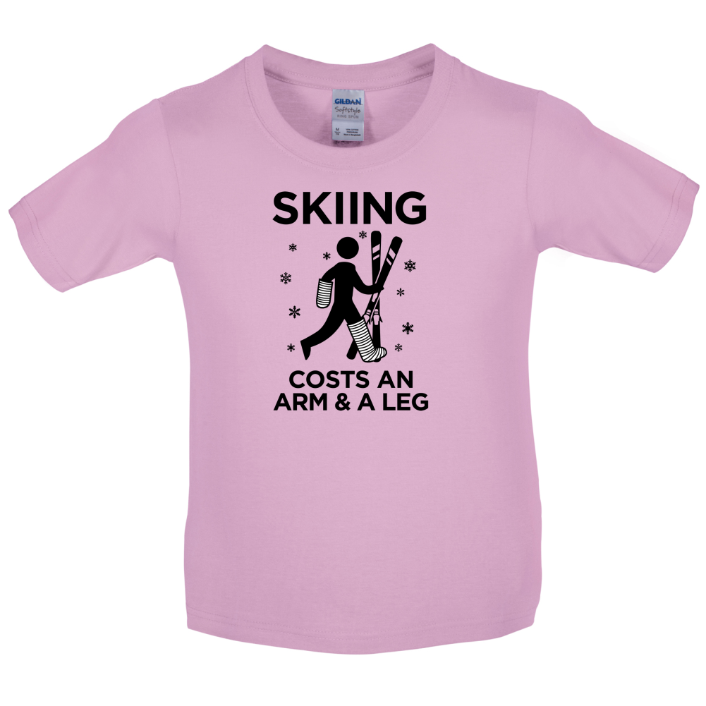 Skiing Costs Arm & A Leg Kids T Shirt