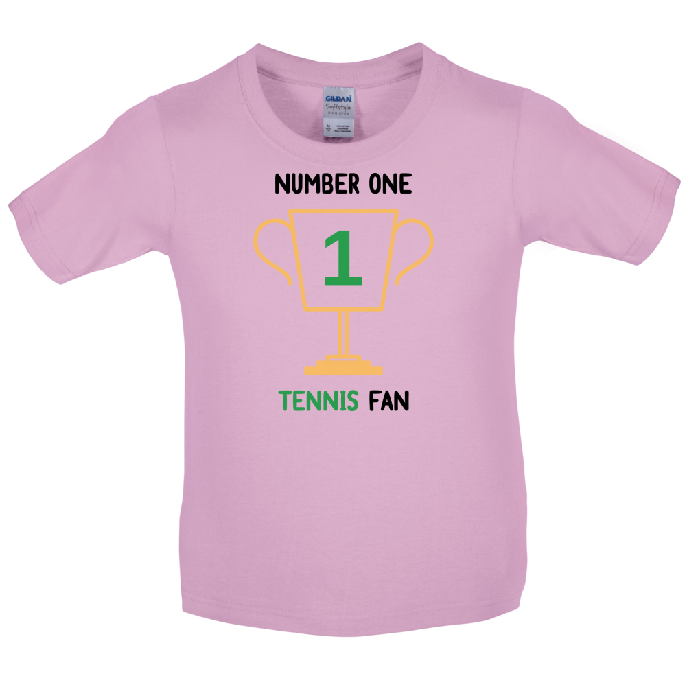 Number 1 Tennis Fan Kids T Shirt