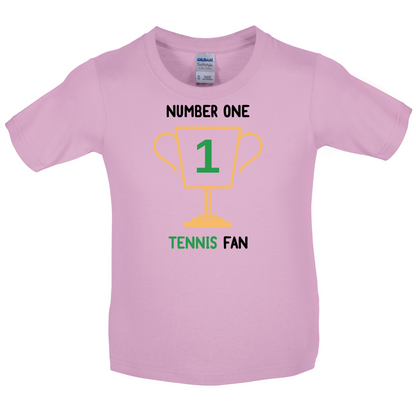 Number 1 Tennis Fan Kids T Shirt