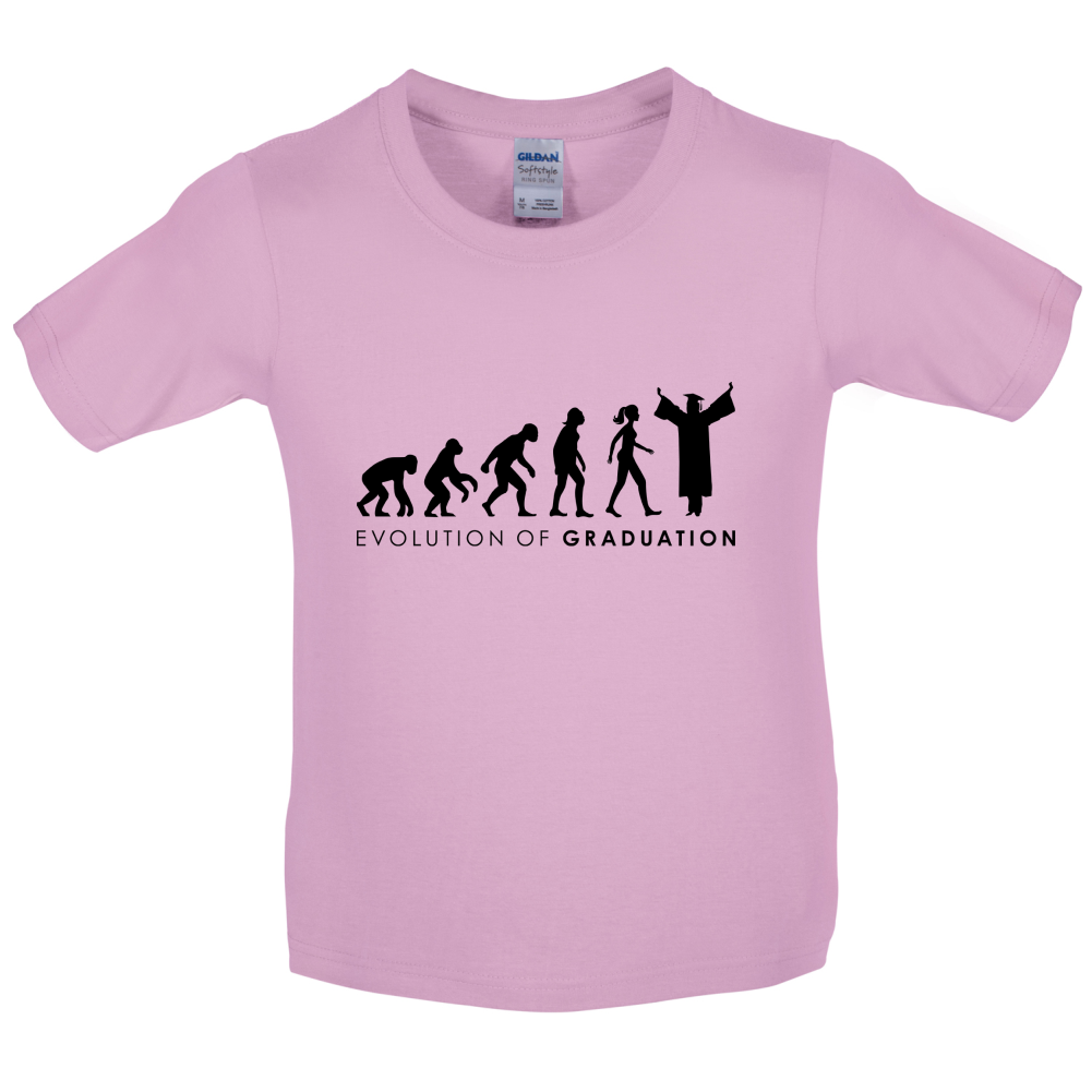 Evolution Of Woman Graduation Kids T Shirt