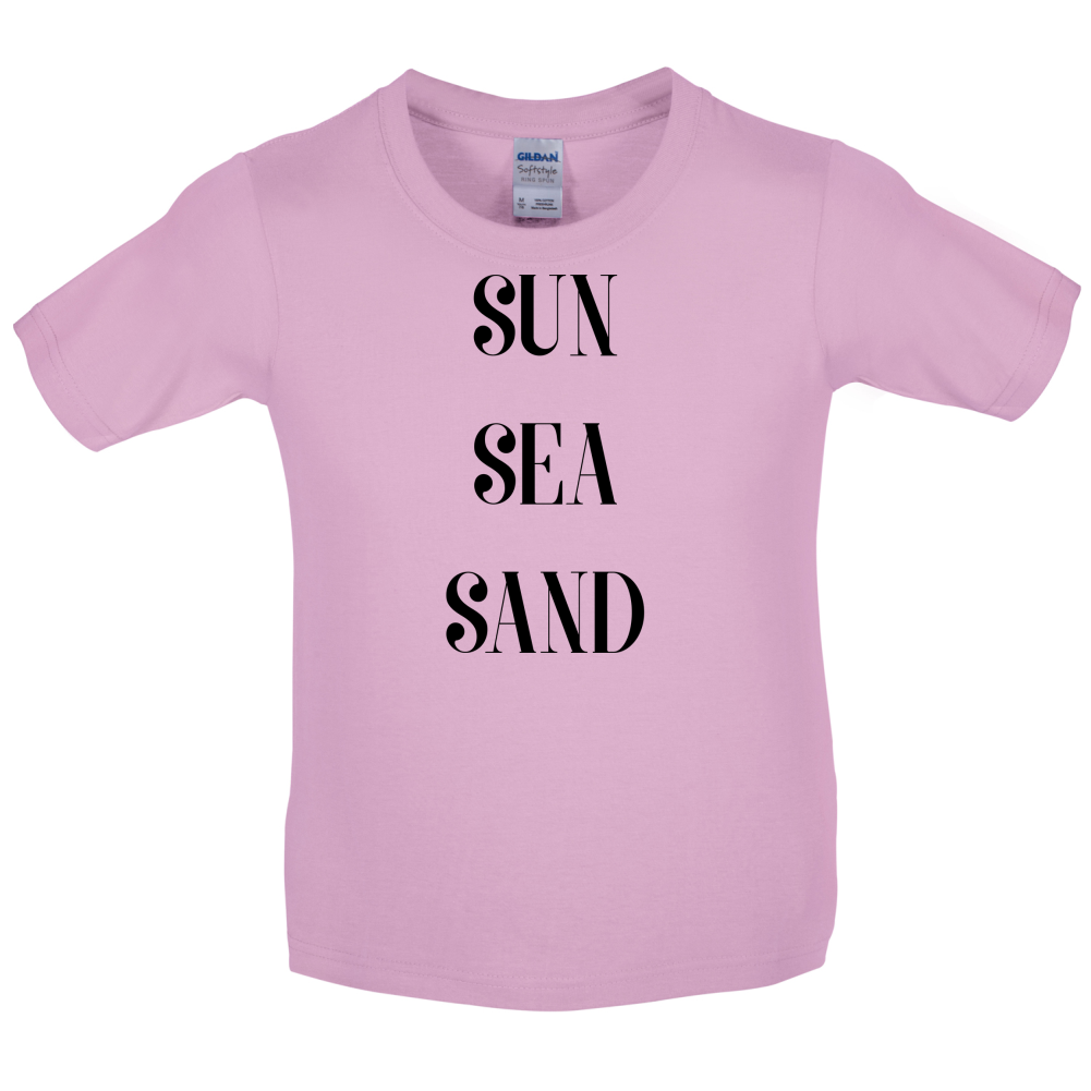 Sun Sea Sand Kids T Shirt
