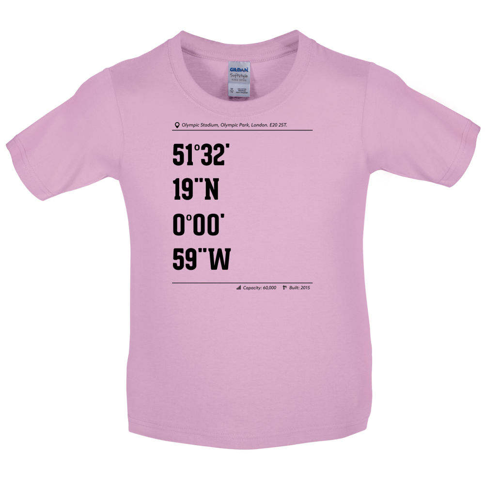 Stadium Coordinates Hammer Kids T Shirt