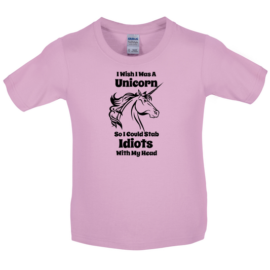 I Wish I Was A Unicorn Kids T Shirt