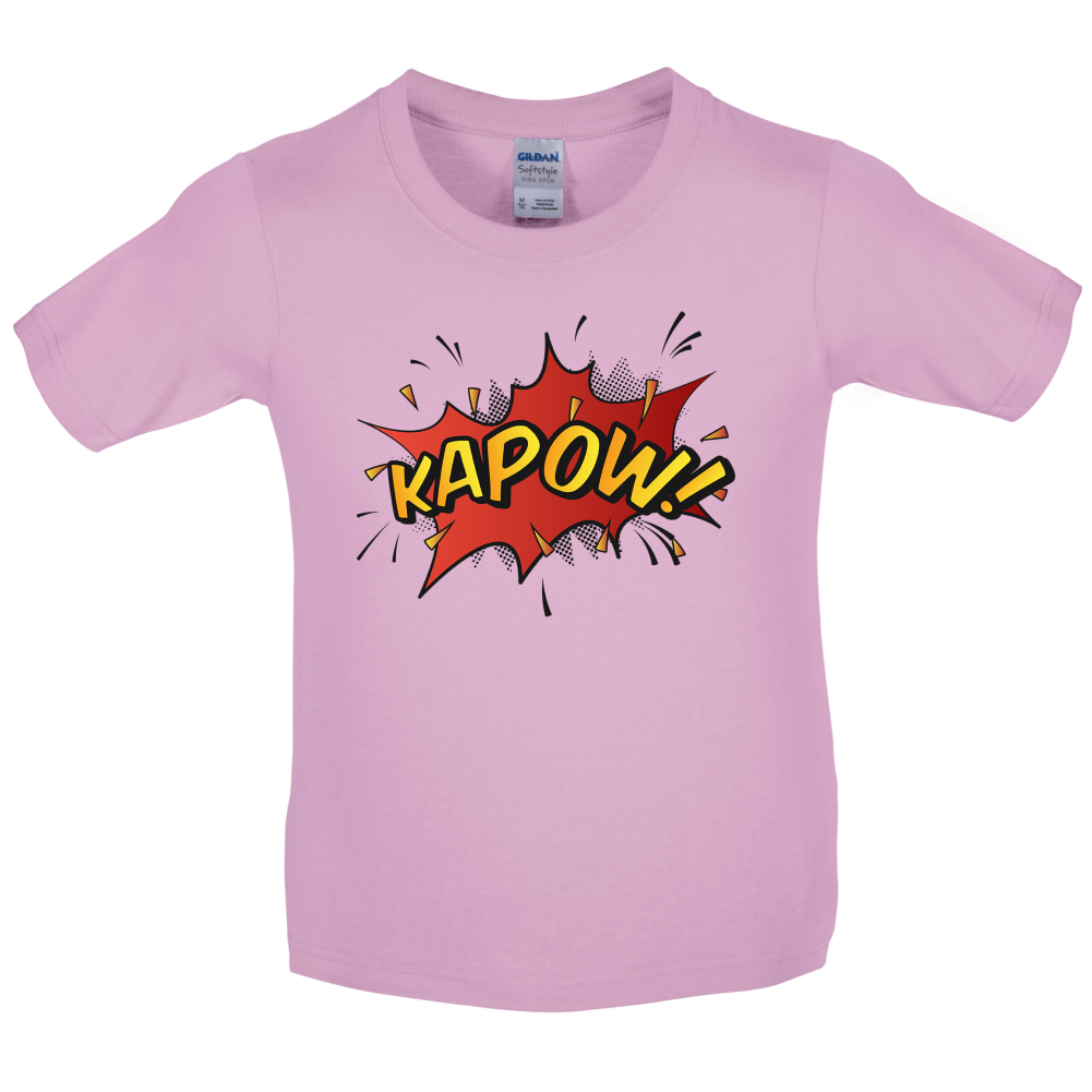 Kapow! Word Art Kids T Shirt
