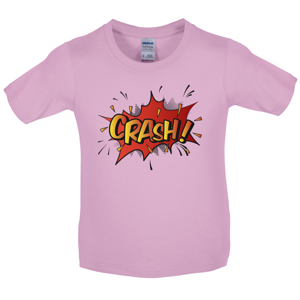 CRASH! Word Art Kids T Shirt