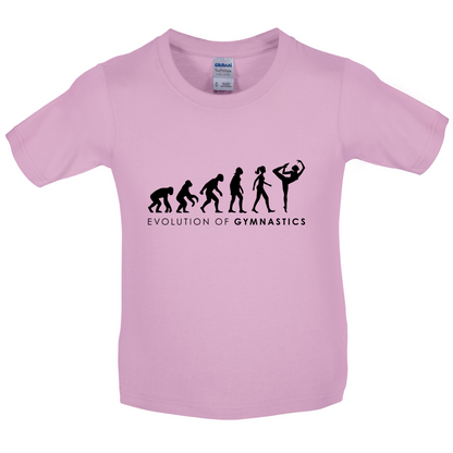 Evolution Of Woman Gymnastics Kids T Shirt