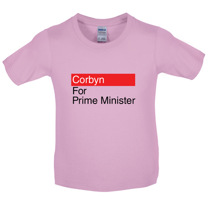 Corbyn For Prime Minister Kids T Shirt