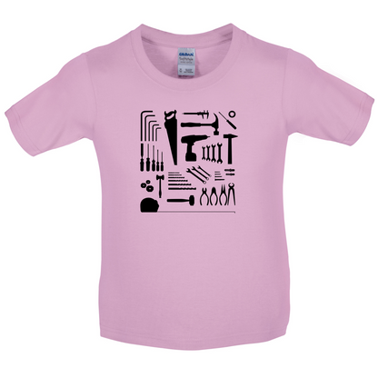 Tools Collage Kids T Shirt