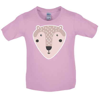 Smiley Face Mr Bear Kids T Shirt