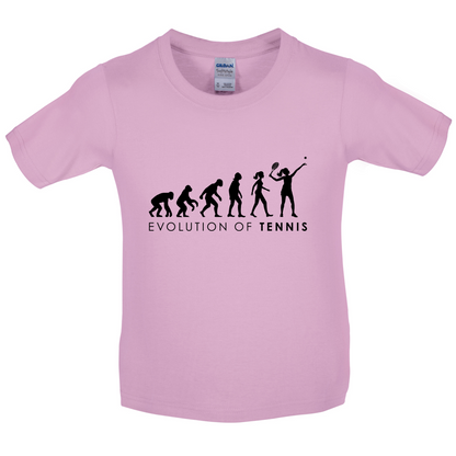 Evolution Of Woman Tennis Kids T Shirt