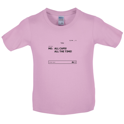 All Caps Kids T Shirt
