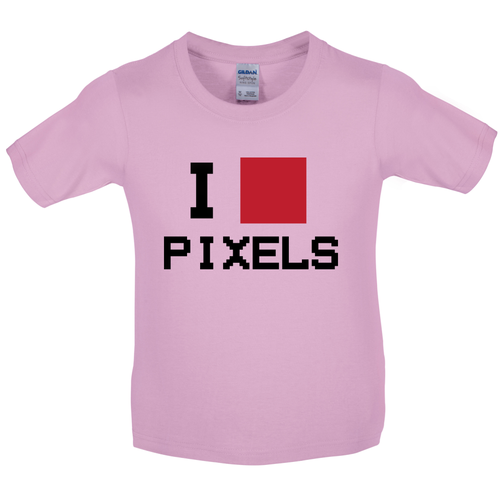 Pixel Heart Kids T Shirt