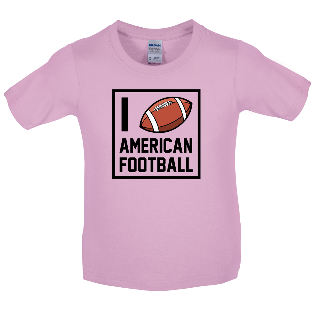 I Heart American Football Kids T Shirt