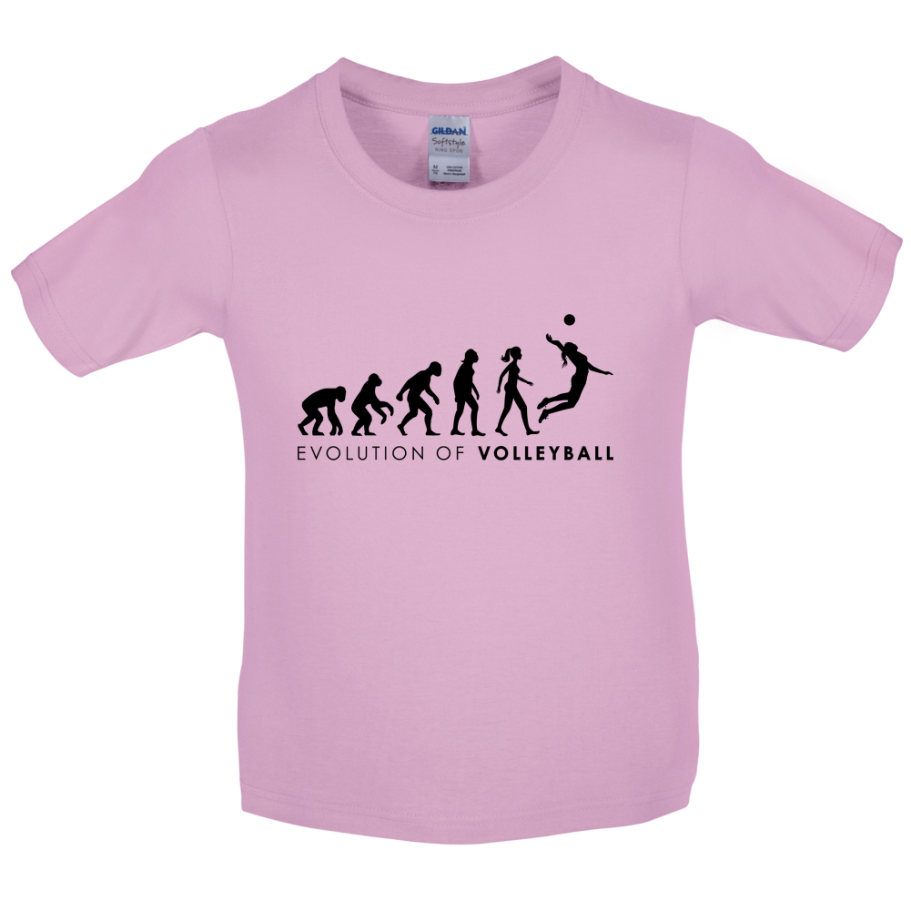 Evolution Of Woman Volleyball Kids T Shirt