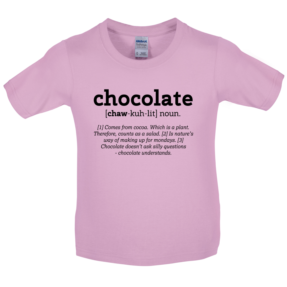 Definition Chocolate Kids T Shirt