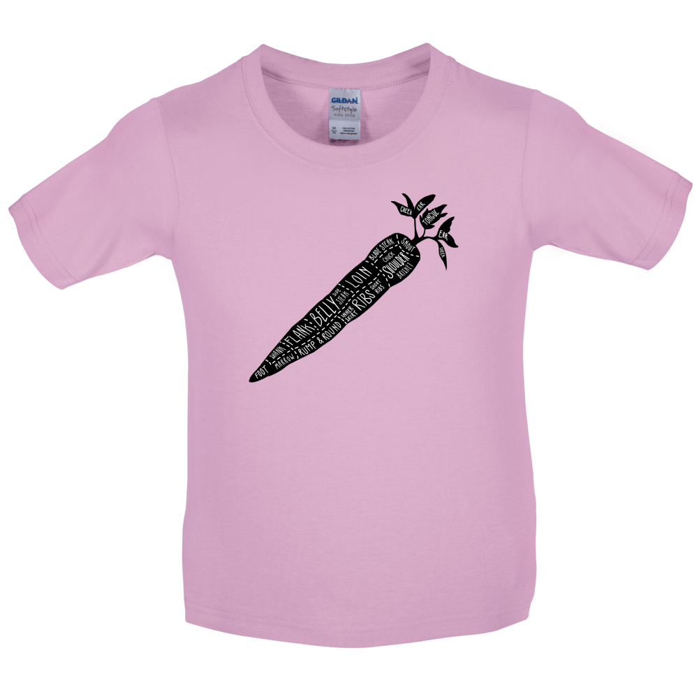 Butcher Carrot Diagram Kids T Shirt