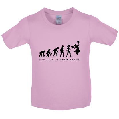 Evolution Of Woman Cheerleading Kids T Shirt