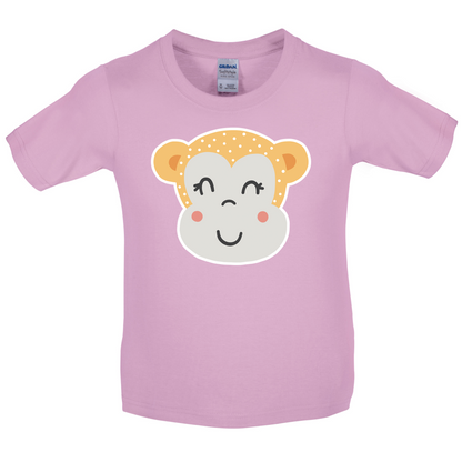 Smiley Face Monkey  Kids T Shirt