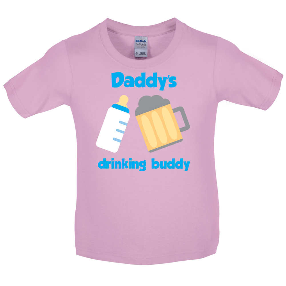 Daddy's Drinking Buddy Kids T Shirt
