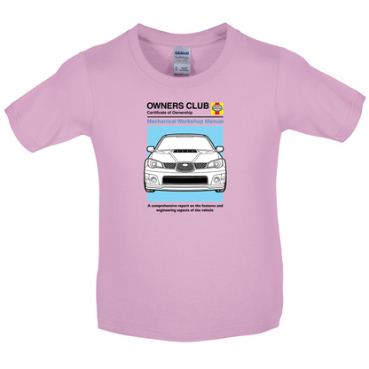 Car Owners Manual Impreza Kids T Shirt