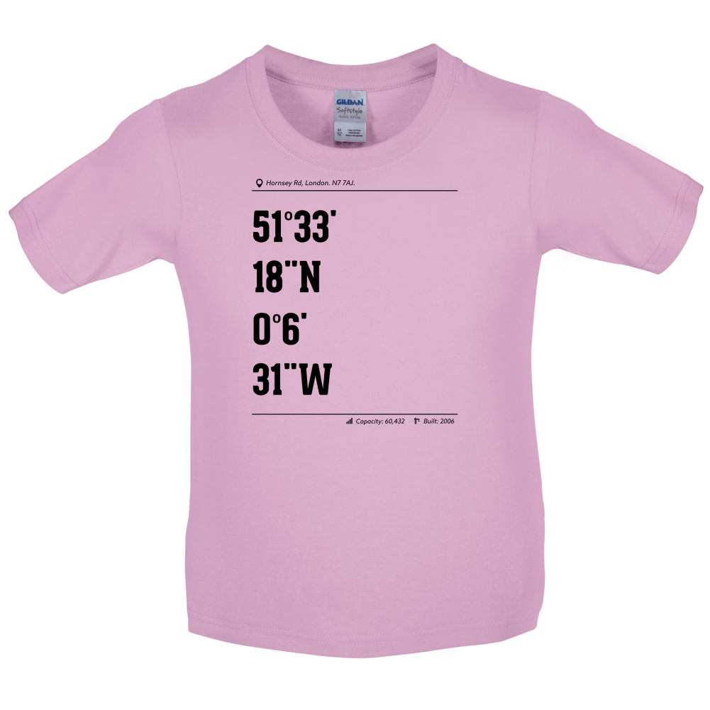 Stadium Coordinates Gunners Kids T Shirt