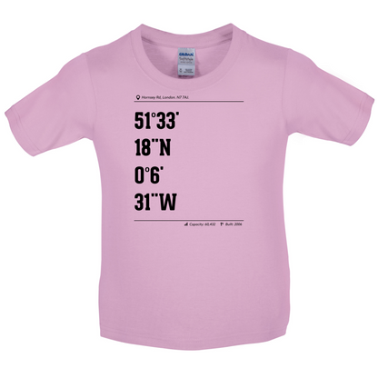Stadium Coordinates Gunners Kids T Shirt