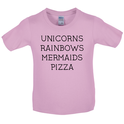 Unicorn, Rainbows, Mermaids Kids T Shirt