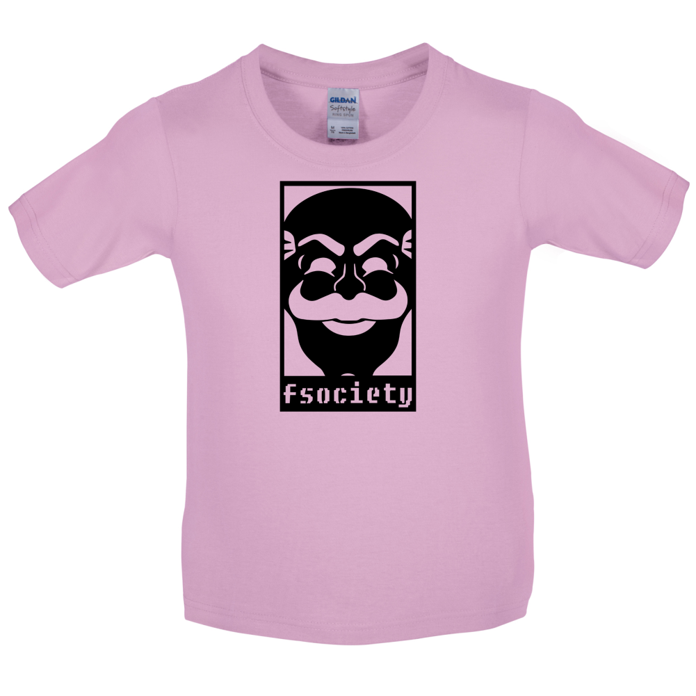 Fsociety Mask Kids T Shirt