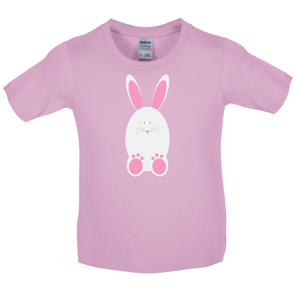 White Easter Bunny Kids T Shirt