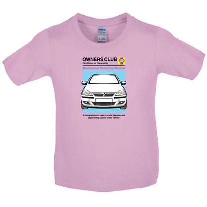 Car Owners Manual Corsa Kids T Shirt