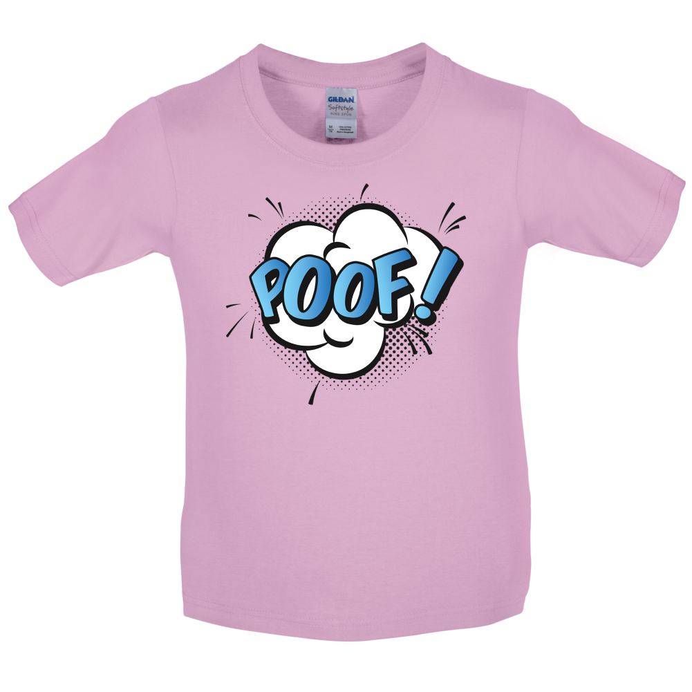 Poof! Word Art Kids T Shirt