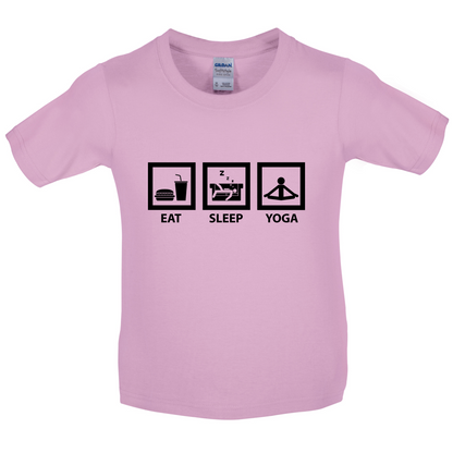 Eat Sleep Yoga Kids T Shirt