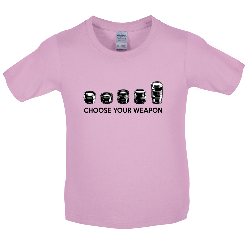 Choose your Weapon (Camera Lenses) Kids T Shirt