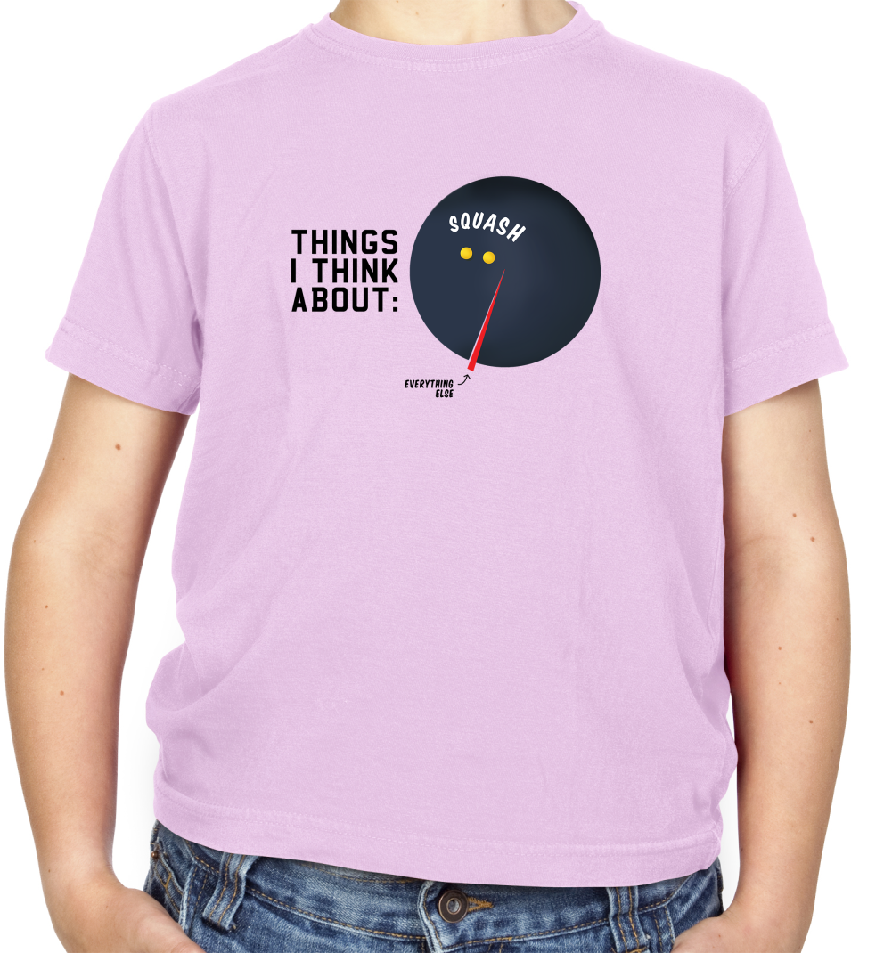 I Thiink About Squash Kids T Shirt