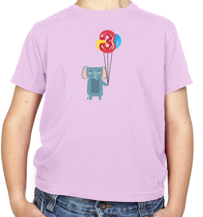 3rd Birthday Elephant Kids T Shirt