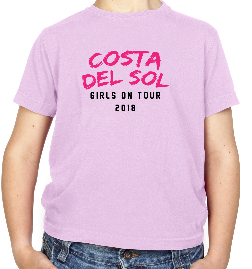 Girls On Tour Costa Del Sol Kids T Shirt