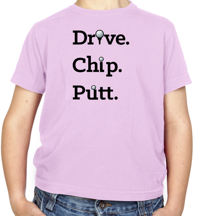 Drive Chip Putt Kids T Shirt