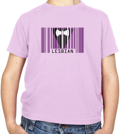 LGBT Barcode Flags - Lesbian Kids T Shirt