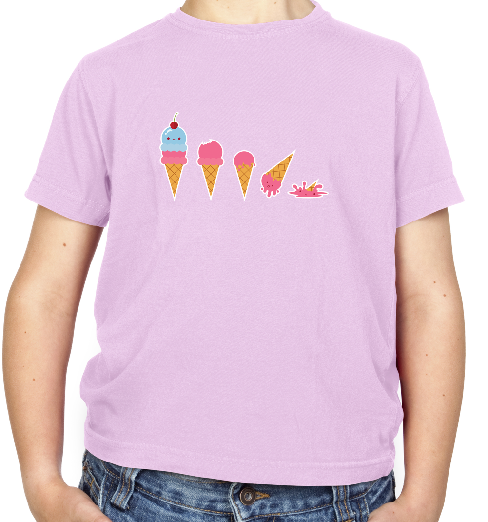 Evolution Of Ice Cream Kids T Shirt