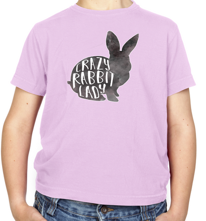 Crazy Rabbit Lady Kids T Shirt