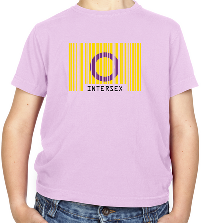 LGBT Barcode Flags - Intersex Kids T Shirt
