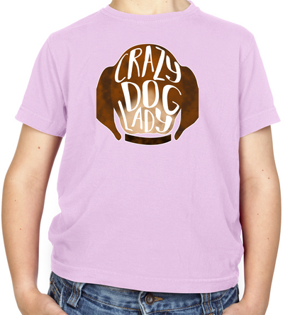 Crazy Dog Lady Kids T Shirt