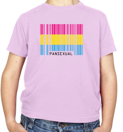 LGBT Barcode Flags - Pan Sexual Kids T Shirt