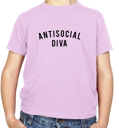 Anti-Social Diva Kids T Shirt