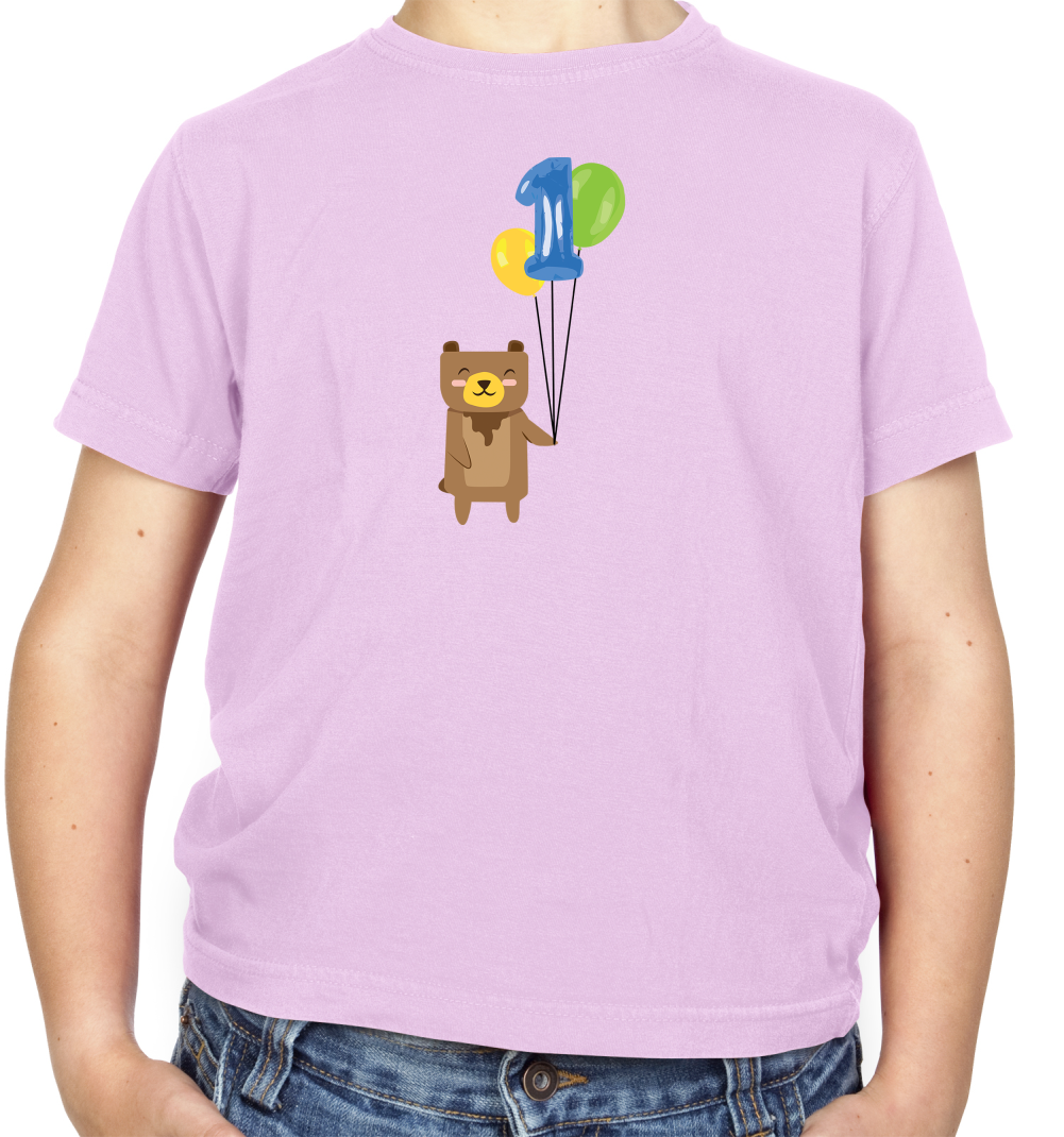 1st Birthday Bear Kids T Shirt