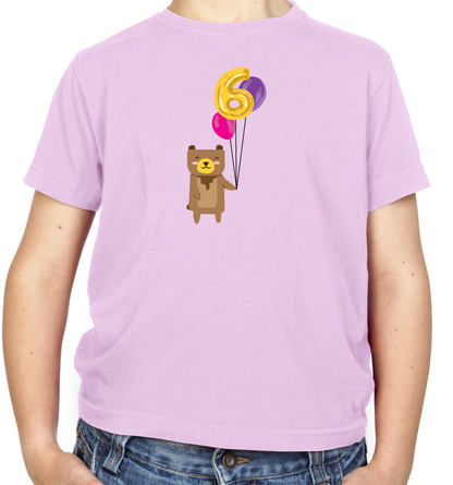 6th Birthday Bear Kids T Shirt