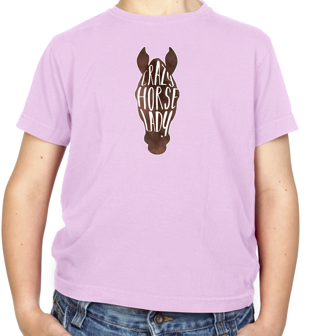 Crazy Horse Lady Kids T Shirt