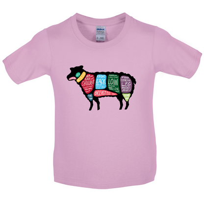 Butcher Sheep Diagram Kids T Shirt